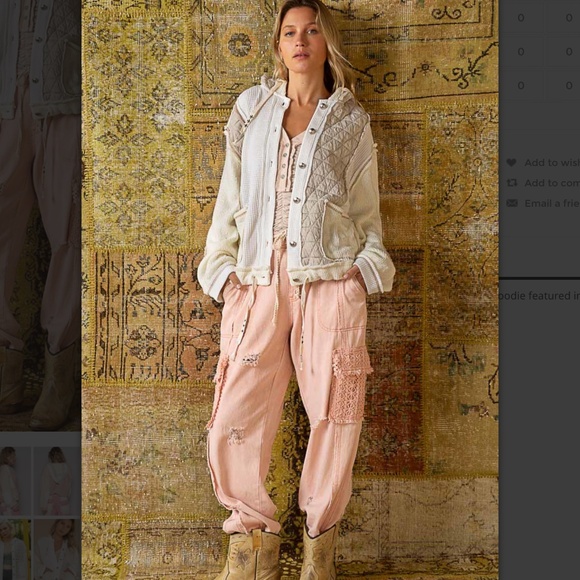 POL “ Chicago 3 “ POL Quilted Thermal Jacket with Waist String and Hood 56 - Picture 4 of 5